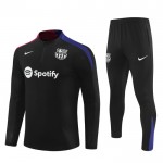 Barcelona Sweatshirt Za Trening Četvrt-Zip 2024-25 Crna